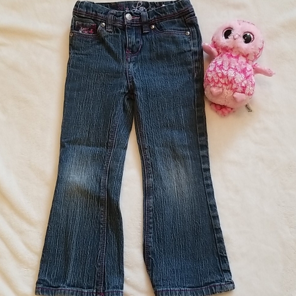 Girl's Denim Jeans Levi's Purple Sequins Size 4 - Picture 2 of 6